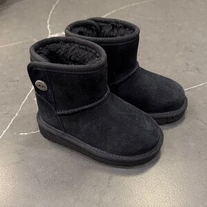 UGG Kids Black Suede Boots